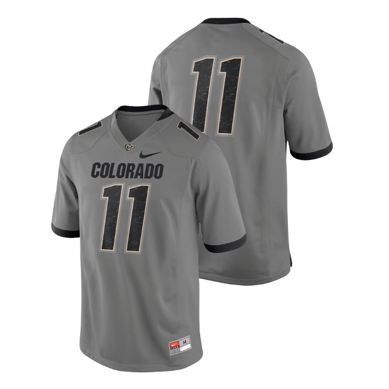 Men's Gray Nike College Football Colorado Buffaloes 2018 Game Jersey