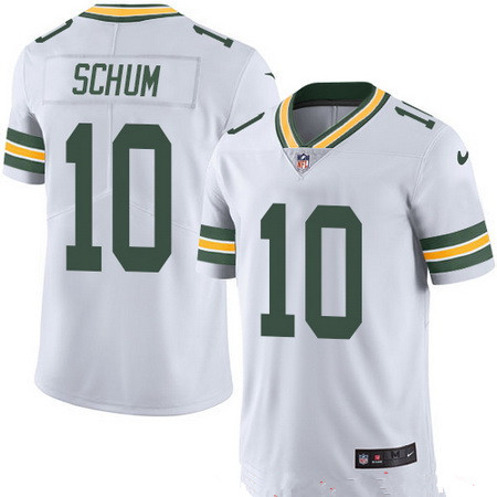 Men's Green Bay Packers #10 Jacob Schum White 2016 Color Rush Stitched NFL Nike Limited Jersey