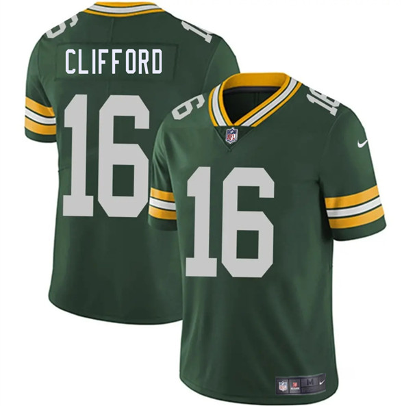 Men's Green Bay Packers #16 Sean Clifford Green 2025 Vapor Untouchable Limited Football Stitched Jersey