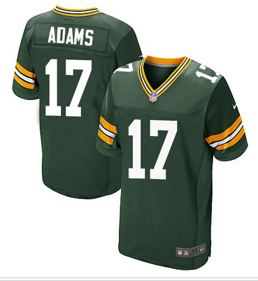 Men's Green Bay Packers #17 Davante Adams Green Nik Elite Jersey