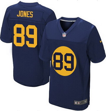 Men's Green Bay Packers #89 James Jones Navy Blue Alternate NFL Nike Elite Jersey