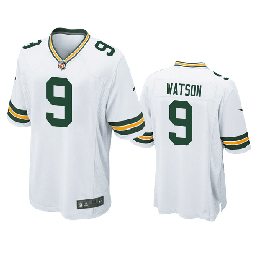 Men's Green Bay Packers #9 Christian Watson White Stitched Football Jersey