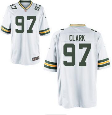 Men's Green Bay Packers #97 Kenny Clark Nike White Elite Jersey