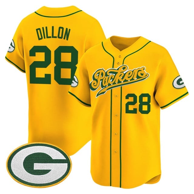 Men's Green Bay Packers 2025 Vapor Baseball Jersey V2 - All Stitched AJ Dillon 28