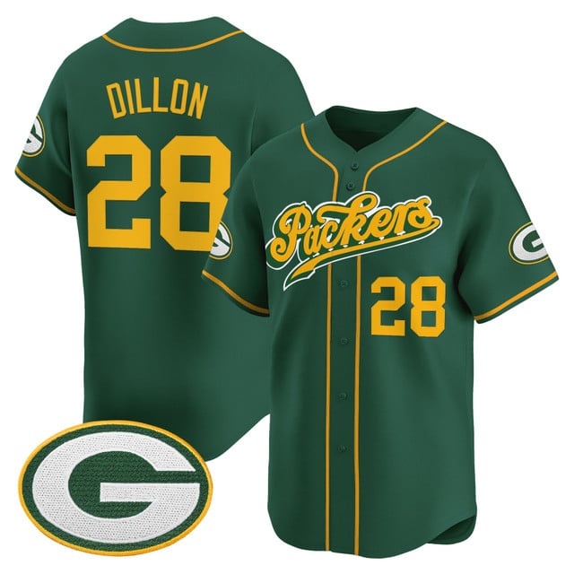 Men's Green Bay Packers 2025 Vapor Baseball Jersey V2 - All Stitched AJ Dillon