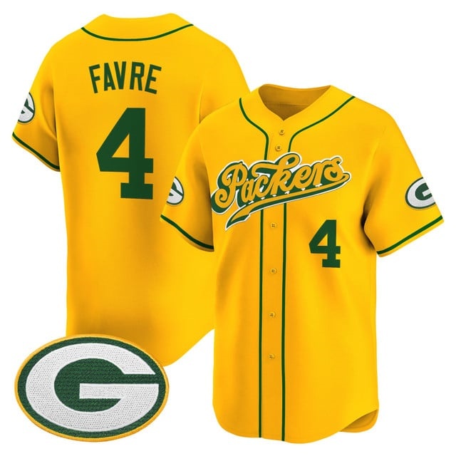 Men's Green Bay Packers 2025 Vapor Baseball Jersey V2 - All Stitched Brett Favre  4