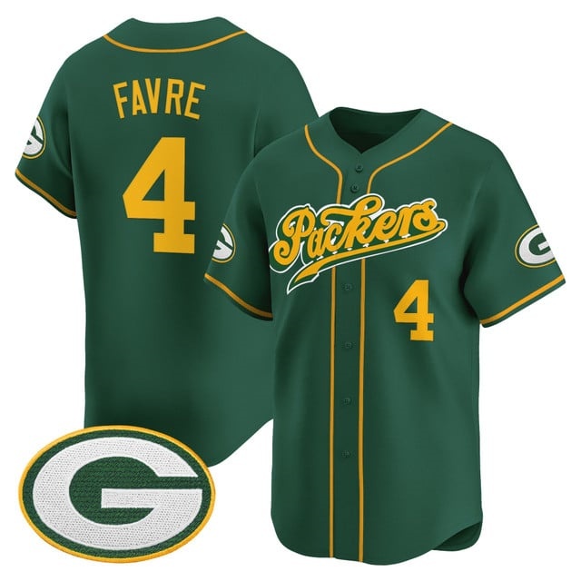Men's Green Bay Packers 2025 Vapor Baseball Jersey V2 - All Stitched Brett Favre
