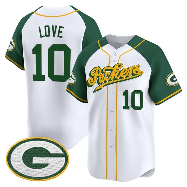 Men's Green Bay Packers 2025 Vapor Baseball Jersey V2 - All Stitched Jordan Love  10