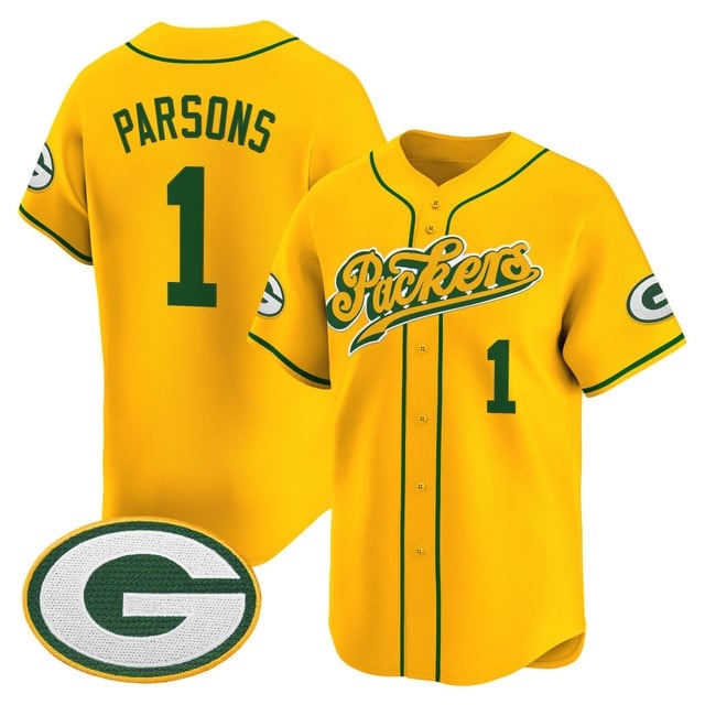 Men's Green Bay Packers 2025 Vapor Baseball Jersey V2 - All Stitched Micah Parsons 1