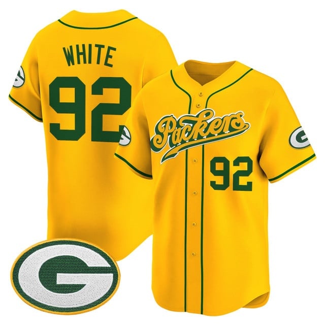 Men's Green Bay Packers 2025 Vapor Baseball Jersey V2 - All Stitched Reggie White 92