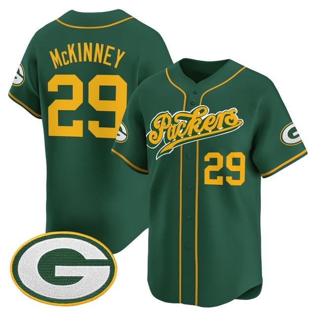 Men's Green Bay Packers 2025 Vapor Baseball Jersey V2 - All Stitched Xavier McKinney