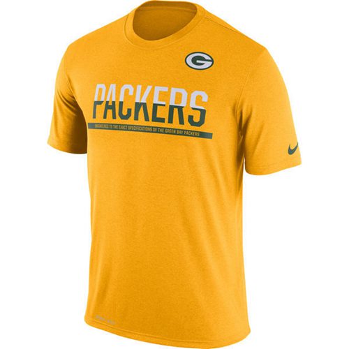 Men's Green Bay Packers Nike Practice Legend Performance T-Shirt Yellow