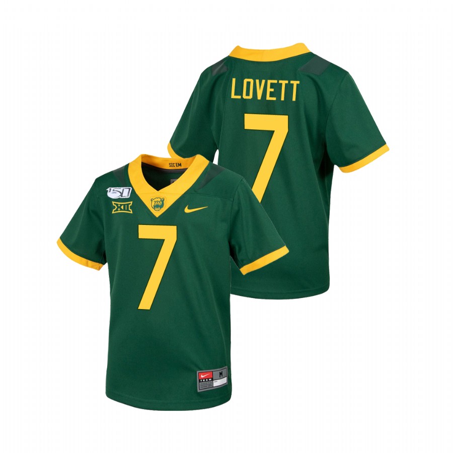 Men's Green Baylor Bears John Lovett Untouchable College Football Jersey