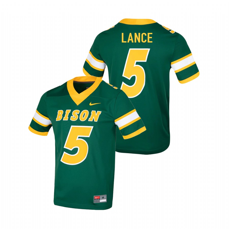 Men's Green North Dakota State Bison Trey Lance Game College Football Jersey