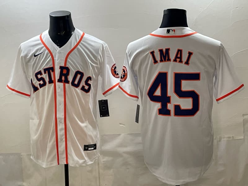 Men's Houston Astros #45 Tatsuya Imai   2026  Home Limited Stitched Baseball Jersey