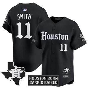 Men's Houston Astros 'Gothic Edition' Vapor Premier Limited Jersey V2 - All Stitched Cam Smith11