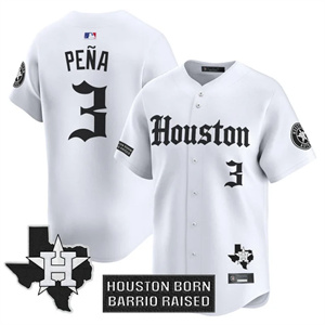Men's Houston Astros 'Gothic Edition' Vapor Premier Limited Jersey V2 - All Stitched Jeremy Pena   3