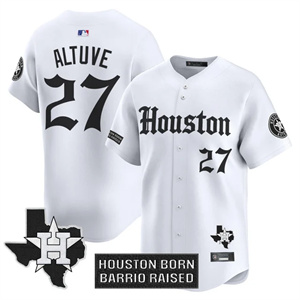 Men's Houston Astros 'Gothic Edition' Vapor Premier Limited Jersey V2 - All Stitched José Altuve   27