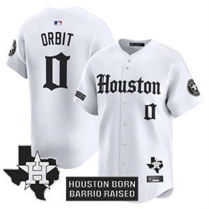 Men's Houston Astros 'Gothic Edition' Vapor Premier Limited Jersey V2 - All Stitched Orbit 0