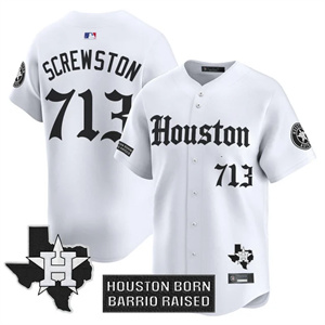 Men's Houston Astros 'Gothic Edition' Vapor Premier Limited Jersey V2 - All Stitched Screwston  713