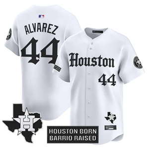 Men's Houston Astros 'Gothic Edition' Vapor Premier Limited Jersey V2 - All Stitched Yordan álvarez   44