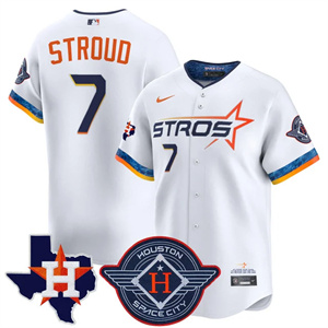 Men's Houston Astros 2025 City Connect Texas Patch Vapor Premier Limited Jersey - All Stitched CJ Stroud 7