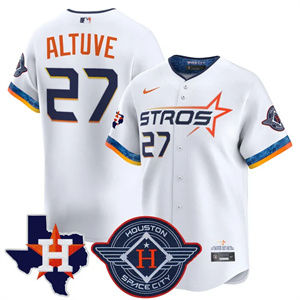 Men's Houston Astros 2025 City Connect Texas Patch Vapor Premier Limited Jersey - All Stitched José Altuve 27