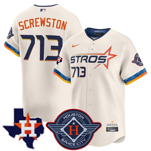 Men's Houston Astros 2025 City Connect Texas Patch Vapor Premier Limited Jersey - All Stitched Screwston    713