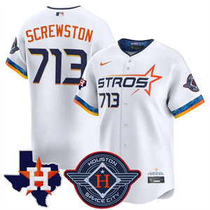 Men's Houston Astros 2025 City Connect Texas Patch Vapor Premier Limited Jersey - All Stitched Screwston 713