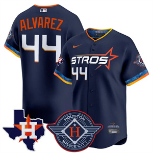 Men's Houston Astros 2025 City Connect Texas Patch Vapor Premier Limited Jersey - All Stitched Yordan álvarez44