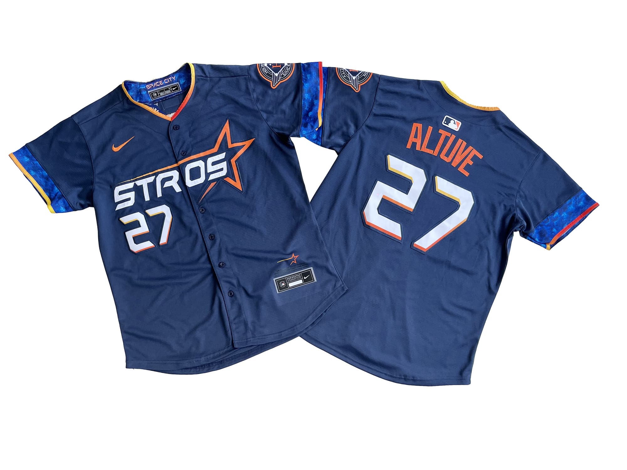 Men's Houston Astros Jose Altuve Nike Navy Alternate 2025 City Connect Limited Player Jersey