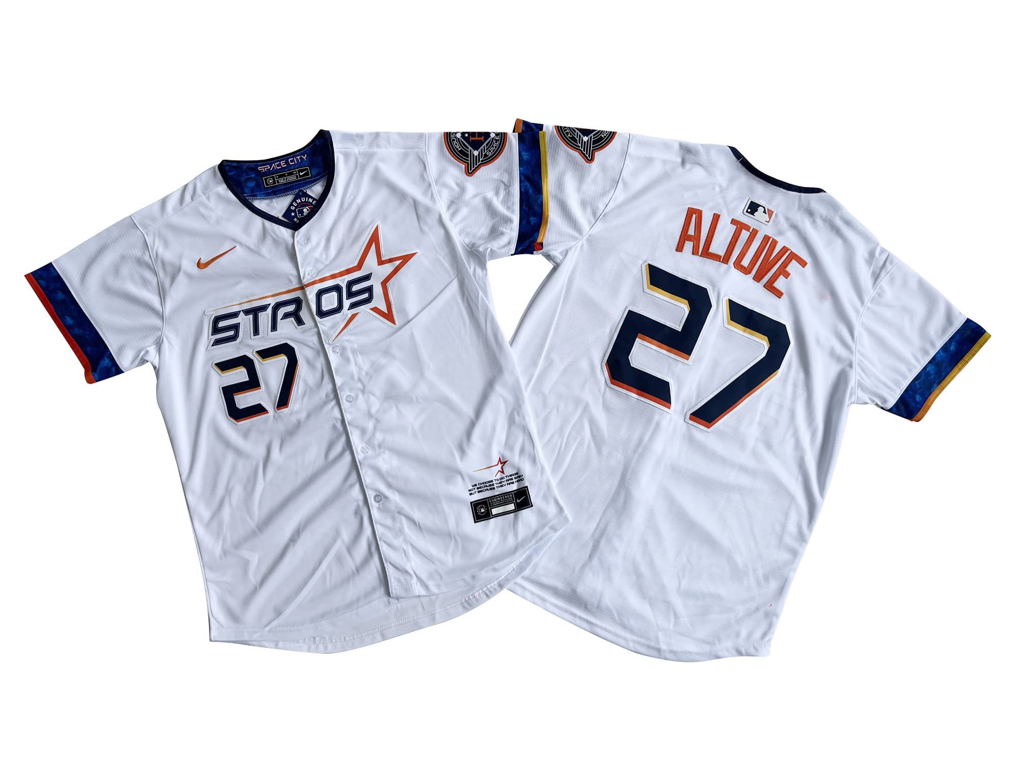 Men's Houston Astros Jose Altuve Nike White 2025 City Connect Limited Player  Jersey.