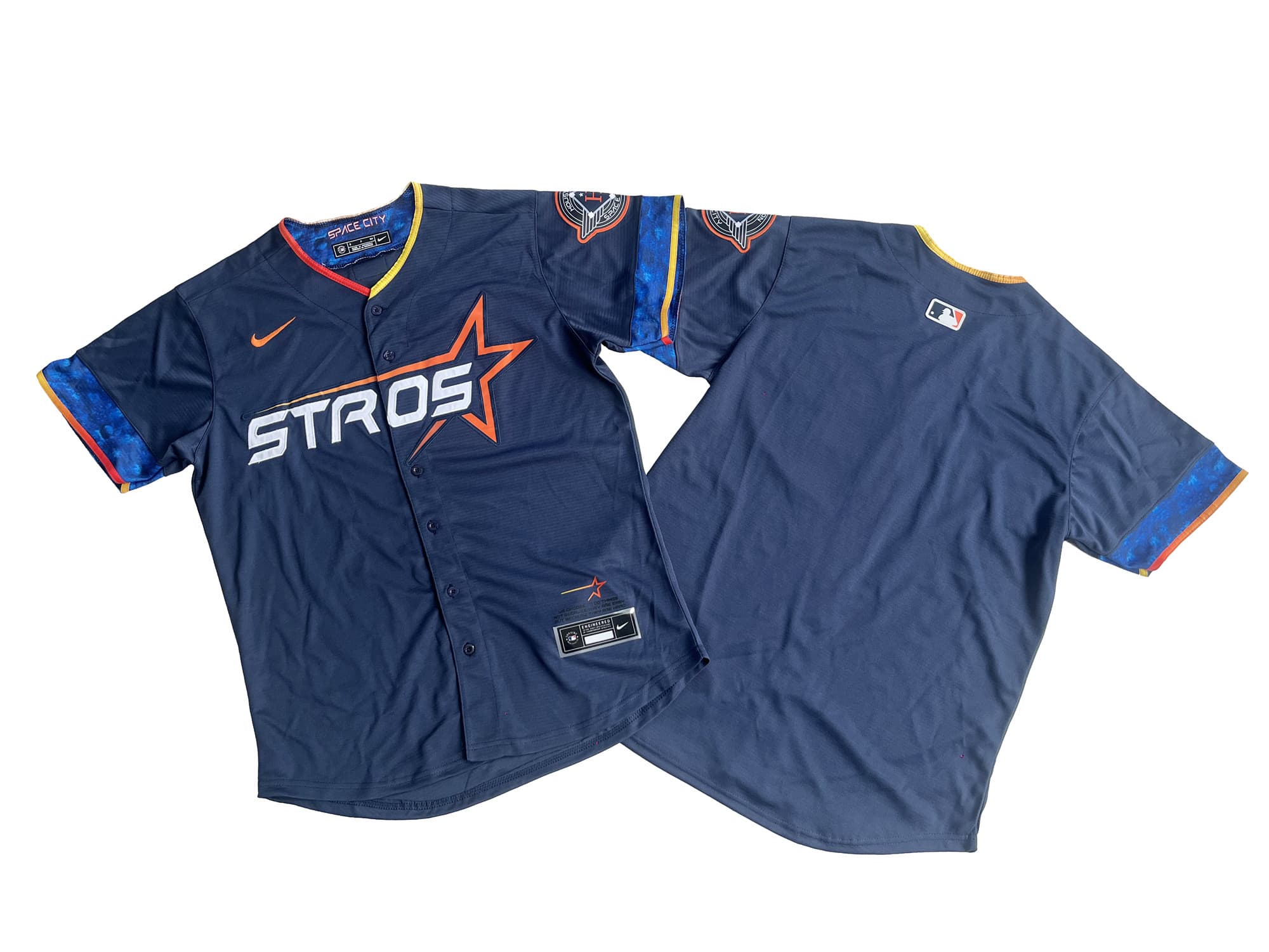Men's Houston Astros Nike Navy Alternate 2025 City Connect Limited Jersey.