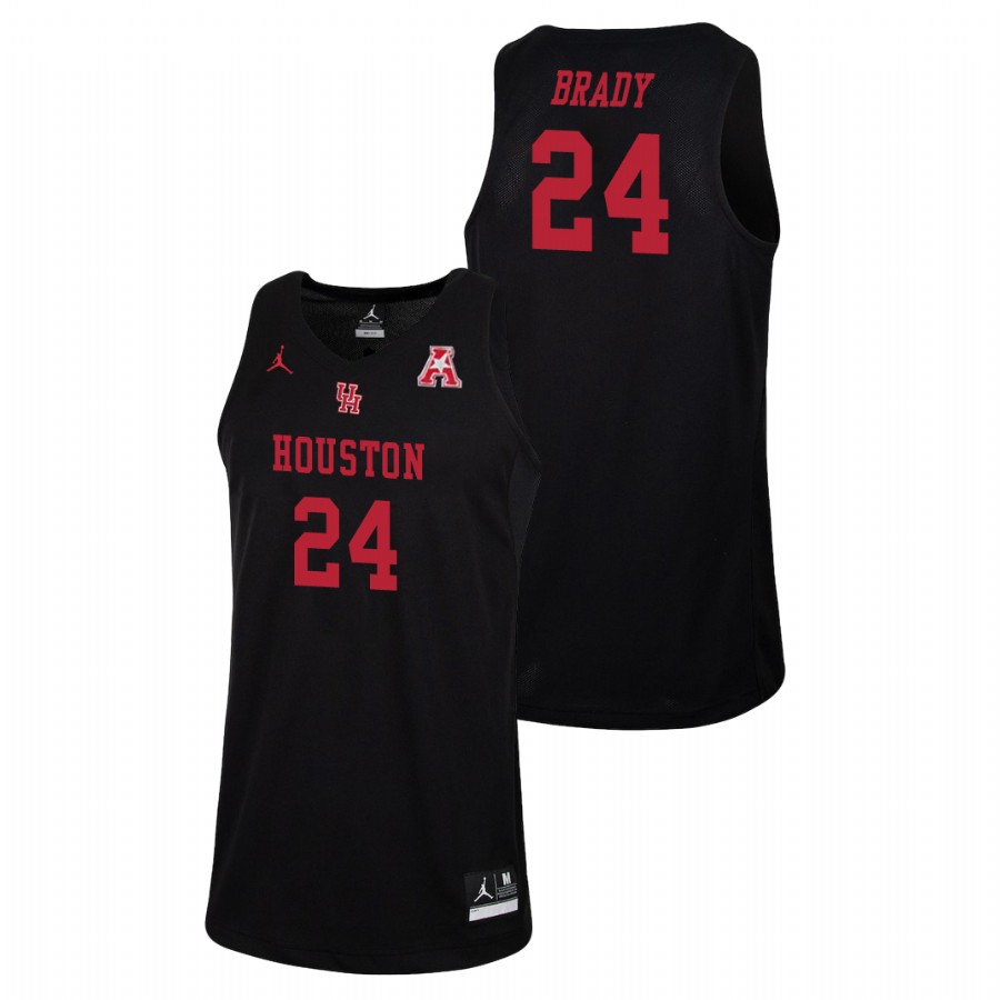 Men's Houston Cougars Black Breaon Brady College Basketball Jordan Brand Jersey