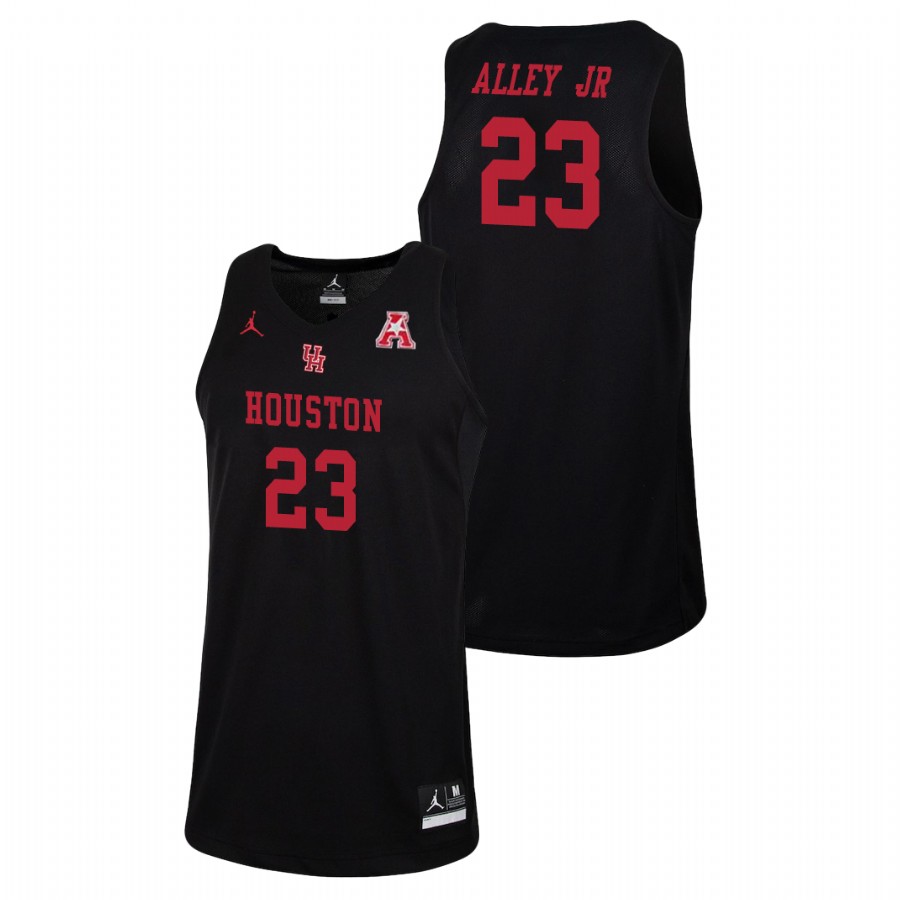 Men's Houston Cougars Black Cedrick Alley Jr. College Basketball Jordan Brand Jersey