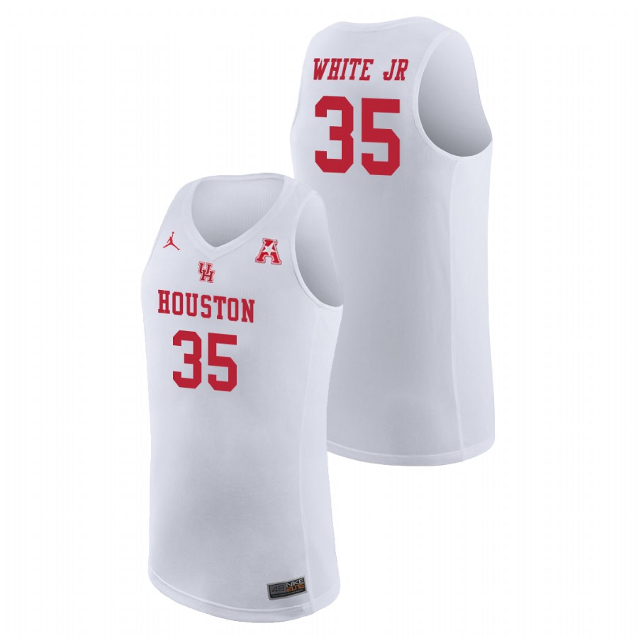 Men's Houston Cougars White Fabian White Jr. College Basketball Jordan Brand Jersey