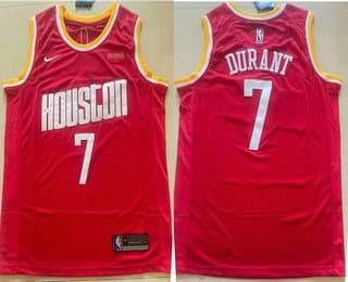 Men's Houston Rockets #7 Kevin Durant Red Classic Swingman Jersey