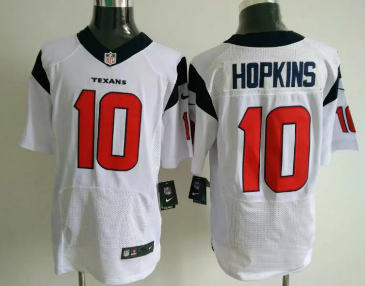 Men's Houston Texans #10 DeAndre Hopkins White Road NFL Nike Elite Stitched Jersey