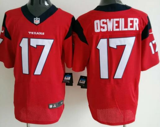 Men's Houston Texans #17 Brock Osweiler Red Alternate NFL Nike Elite Stitched Jersey
