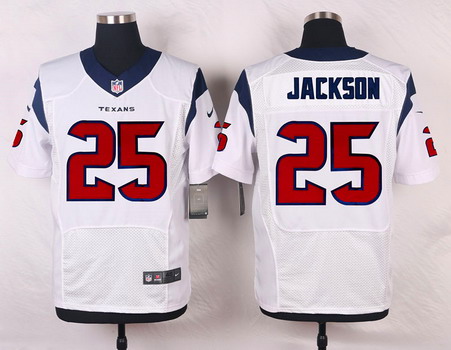 Men's Houston Texans #25 Kareem Jackson White Road NFL Nike Elite Stitched Jersey