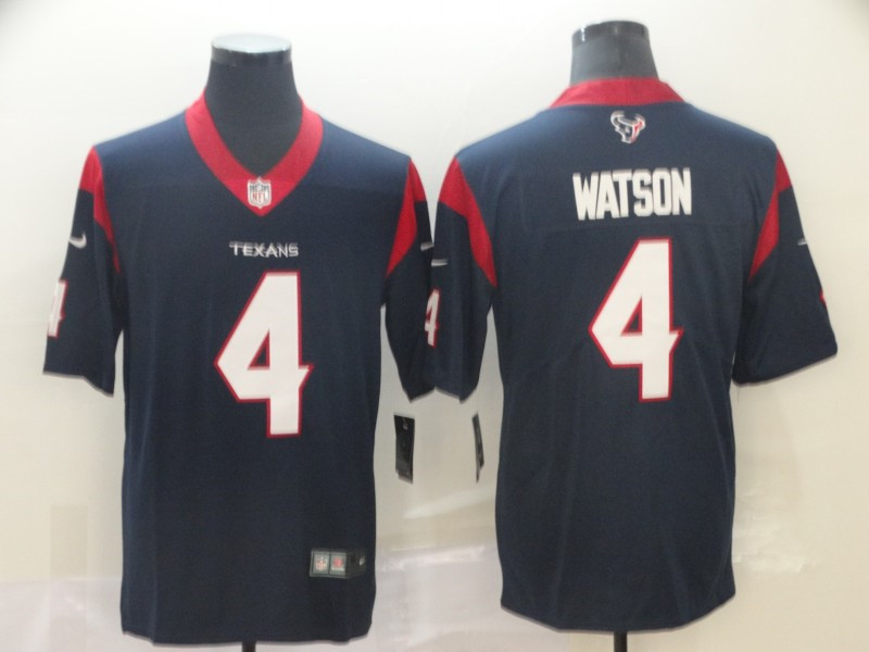 Men's Houston Texans #4 Deshaun Watson Nike Navy Vapor Limited Stitched Jersey