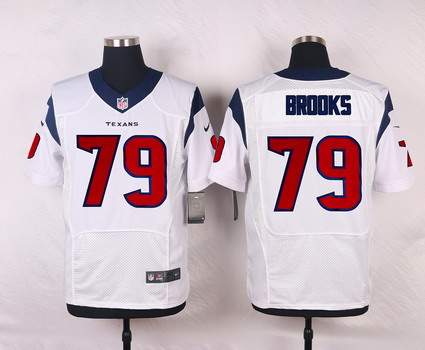 Men's Houston Texans #79 Brandon Brooks White Road NFL Nike Elite Stitched Jersey