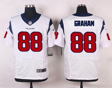 Men's Houston Texans #88 Garrett Graham White Road NFL Nike Elite Stitched Jersey