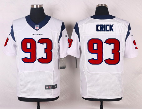 Men's Houston Texans #93 Jared Crick White Road NFL Nike Elite Stitched Jersey