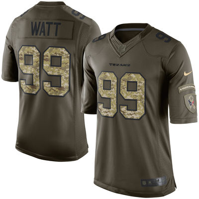 Men's Houston Texans 99 JJ Watt Nike Green Salute To Service Limited Jersey
