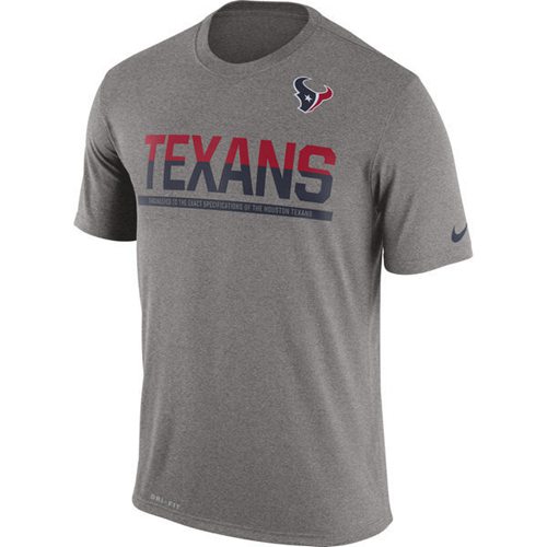 Men's Houston Texans Nike Practice Legend Performance T-Shirt Grey