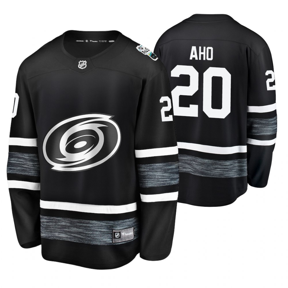 Men's Hurricanes #20 Sebastian Aho Black 2019 NHL All-Star Jersey