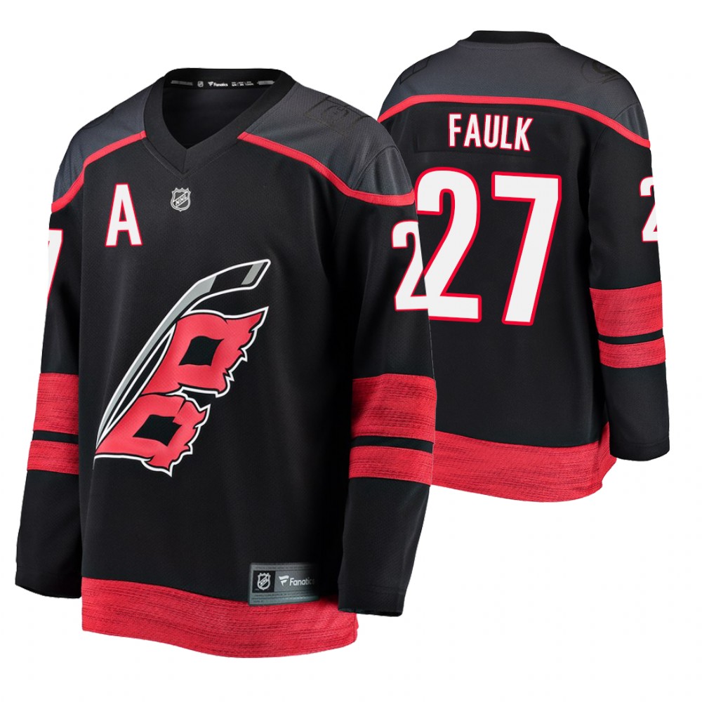 Men's Hurricanes Justin Faulk 2019 Stanley Cup Playoffs Game 3 Jersey