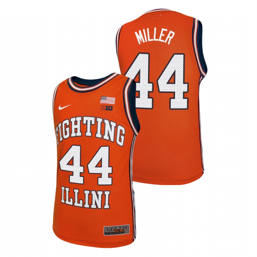 Men's Illinois Fighting Illini Adam Miller Throwback Basketball Jersey Orange