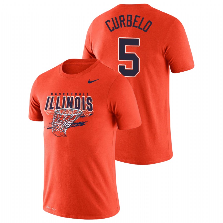 Men's Illinois Fighting Illini Legend Andre Curbelo Orange T-Shirt